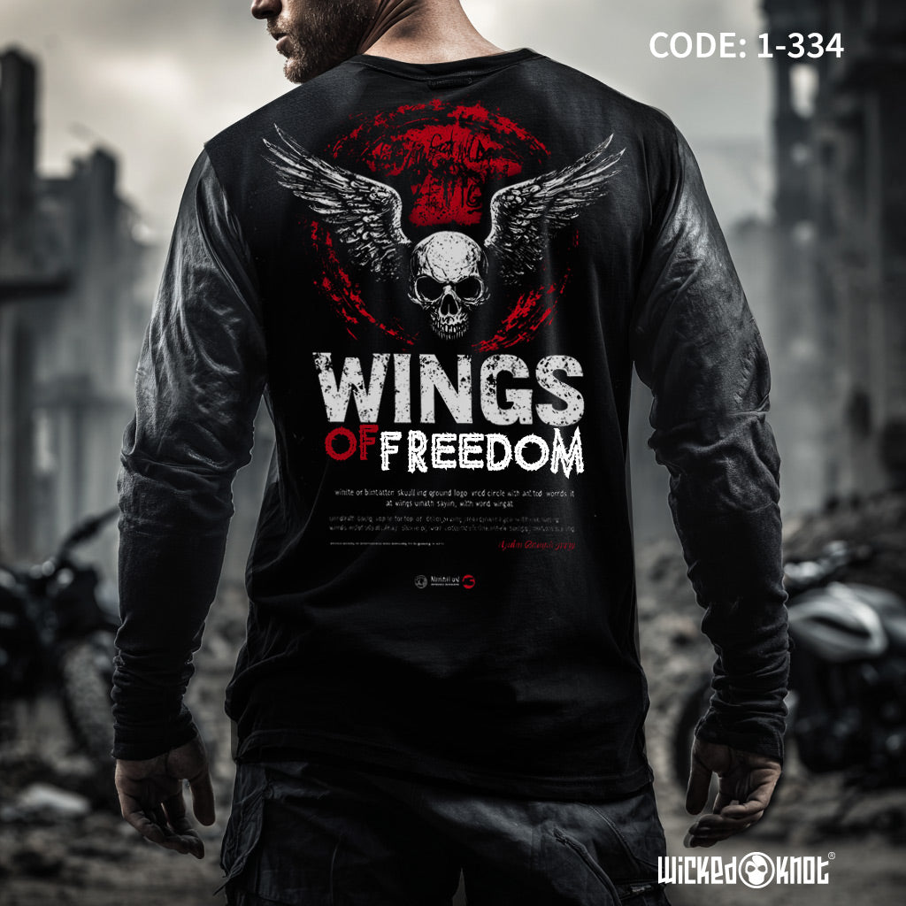 Wings of Freedom - Long Sleeve T-Shirt wkb1334