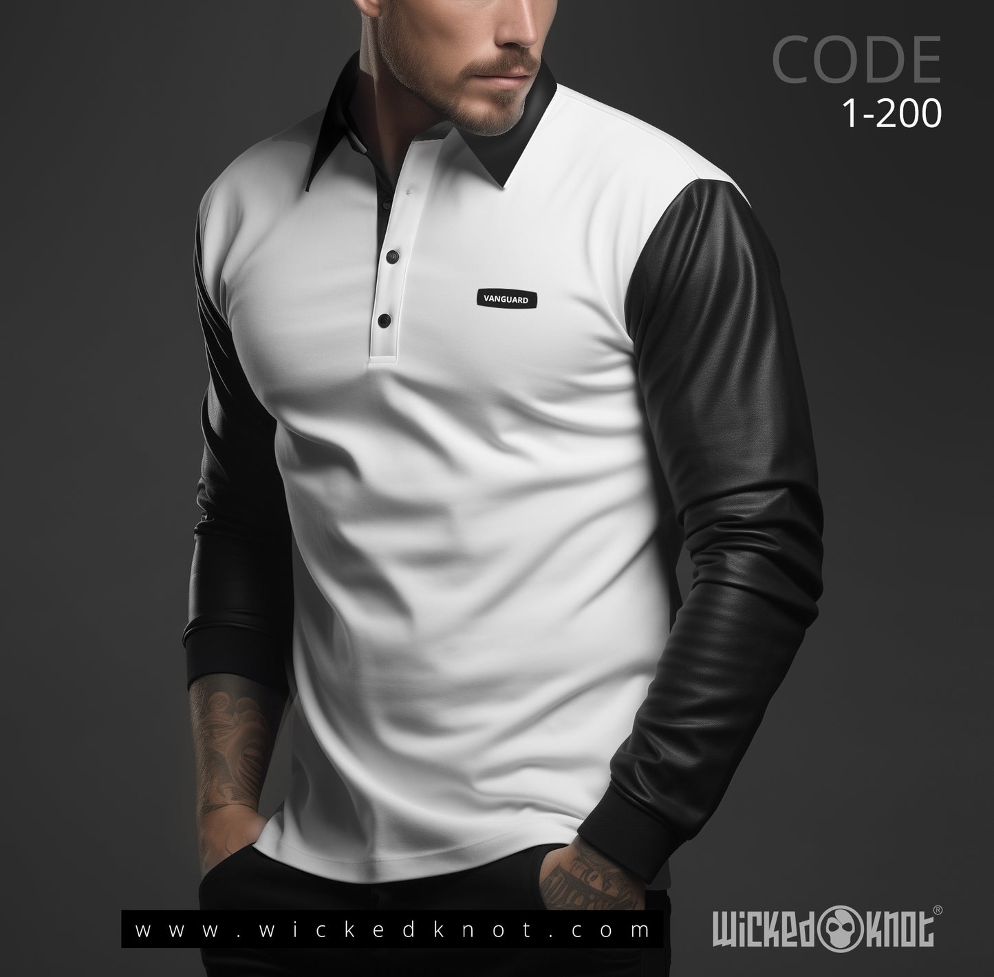 Vanguard White - Long Sleeve T-Shirt wkb1200