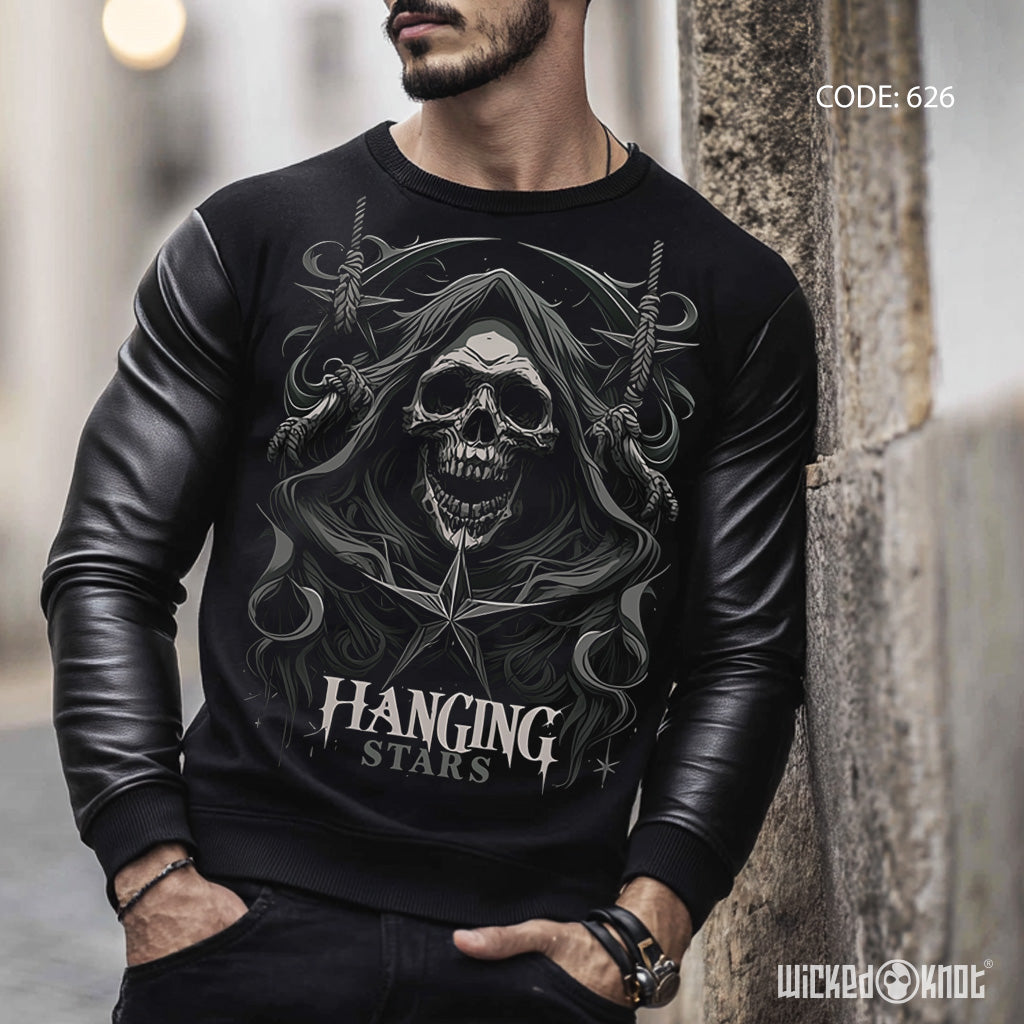 Hanging Avant Garde C Neck Sweatshirt - wks626