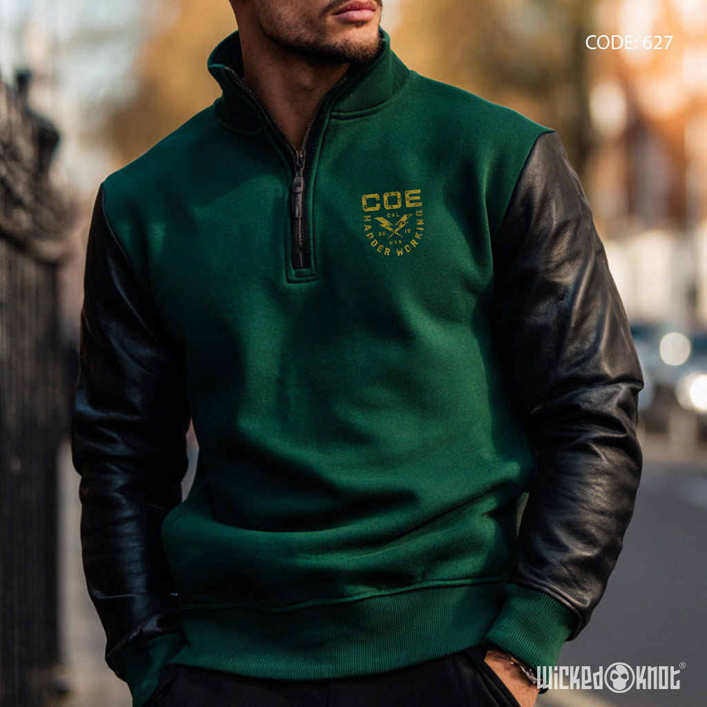 Harder Quarter Zipper Brown Sweatshirt - wks627