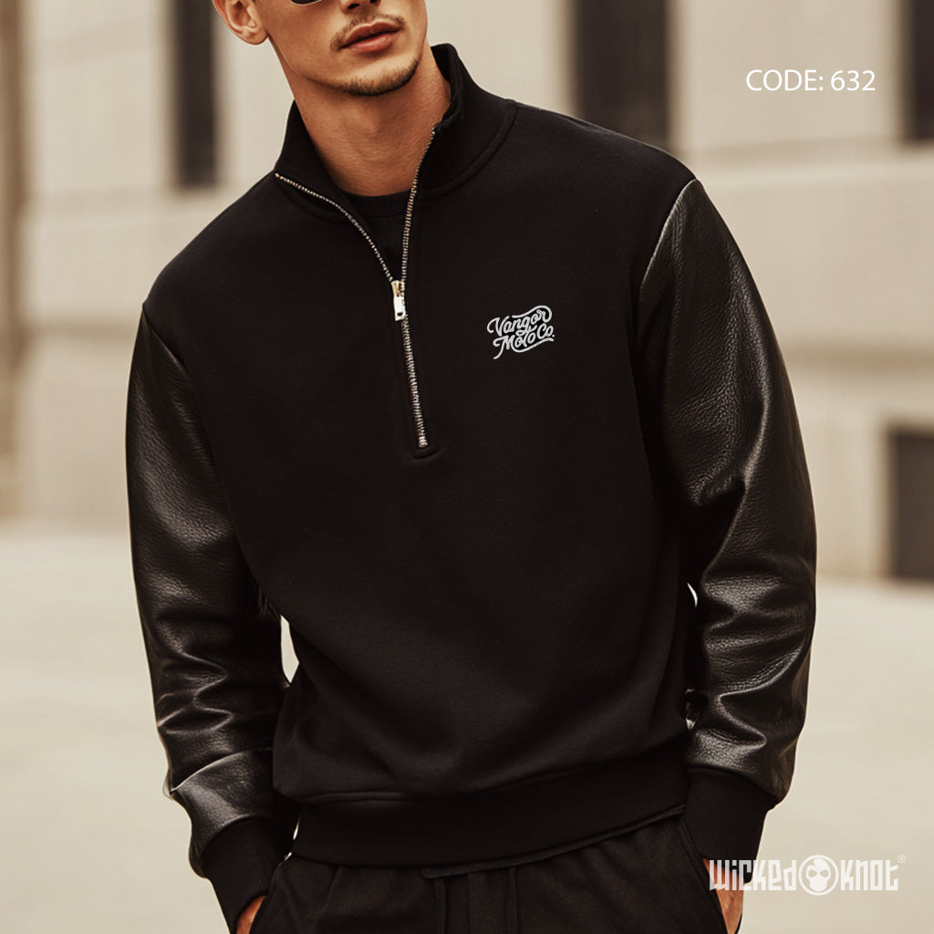 Motor co. Quarter Zipper Brown Sweatshirt - Essentials wks632