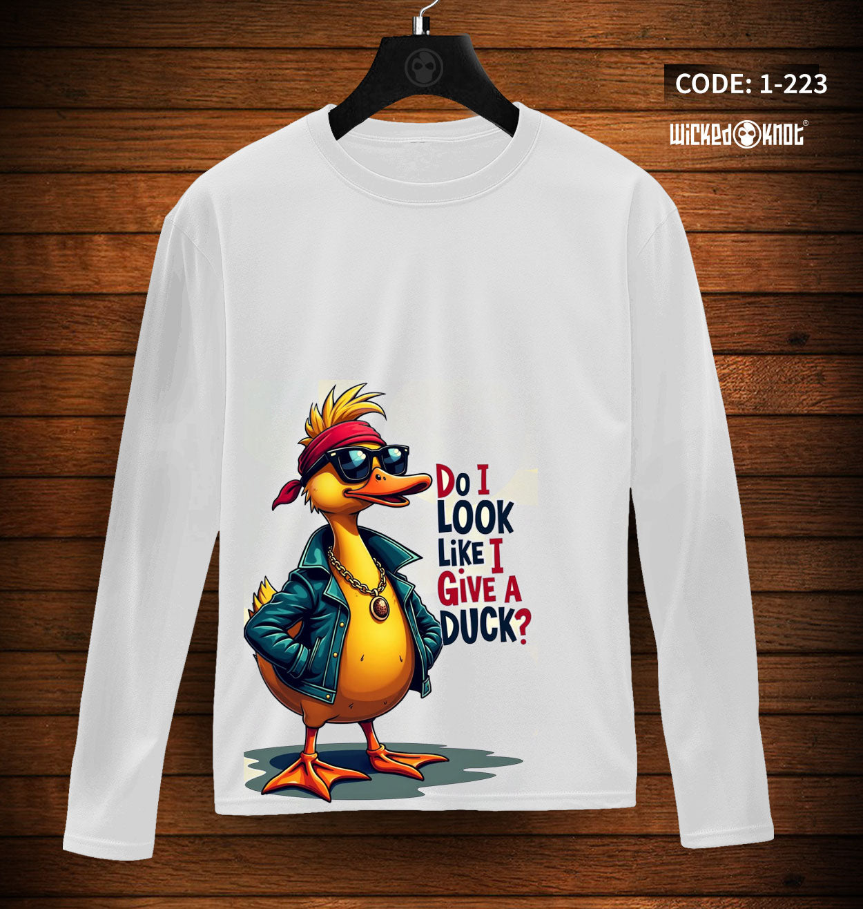 Give a Duck - Long Sleeve T-Shirt wkb1223