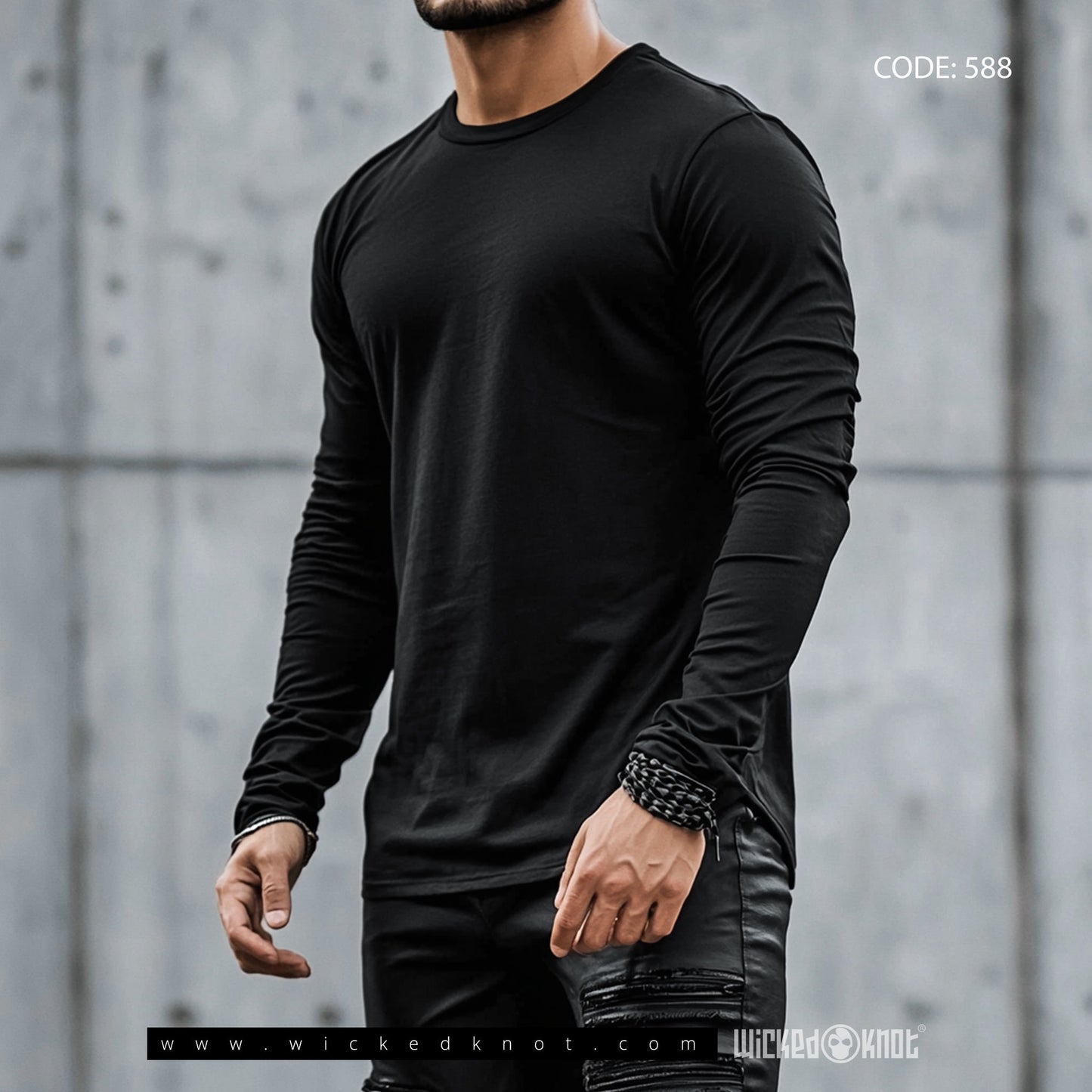 Black Longsleeve Top - wks588