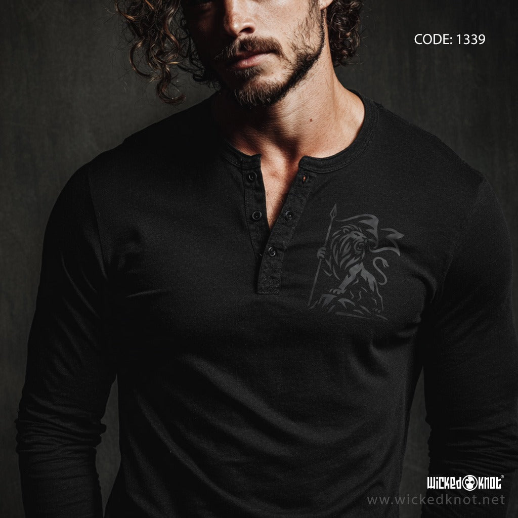 Flag of Power - Henley Shirt - wkb1339