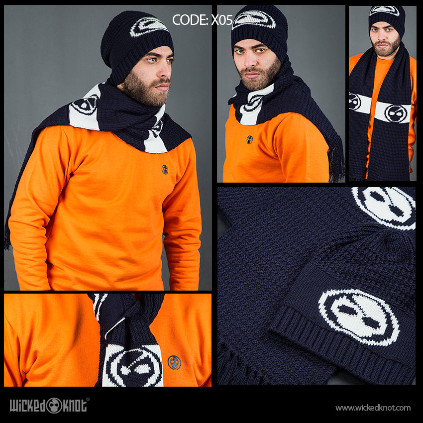 Dark Blue Scarf + Icecap Bundle X05