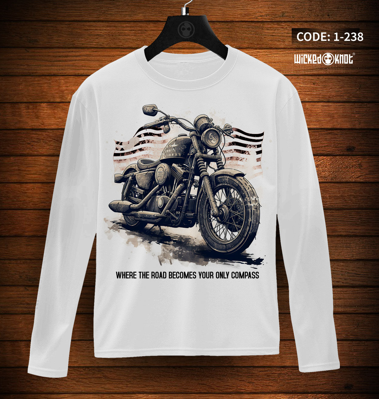 Road Compas - Long Sleeve T-Shirt wkb1238