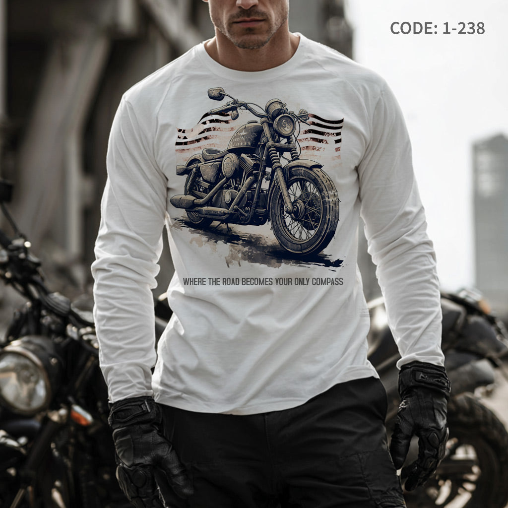 Road Compas  - Long Sleeve T-Shirt wkb1238