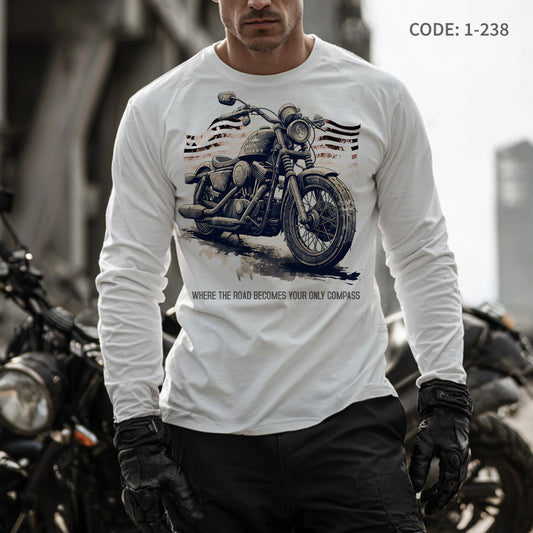 Road Compas  - Long Sleeve T-Shirt wkb1238