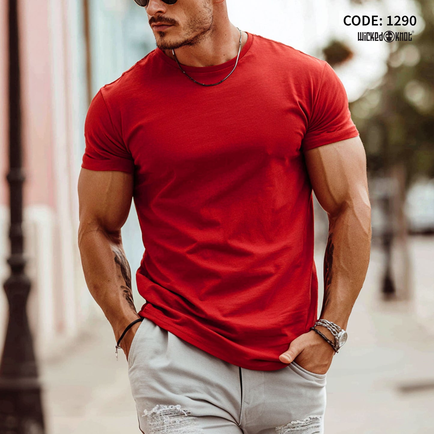 Basic Red  - Tshirt wkb1290