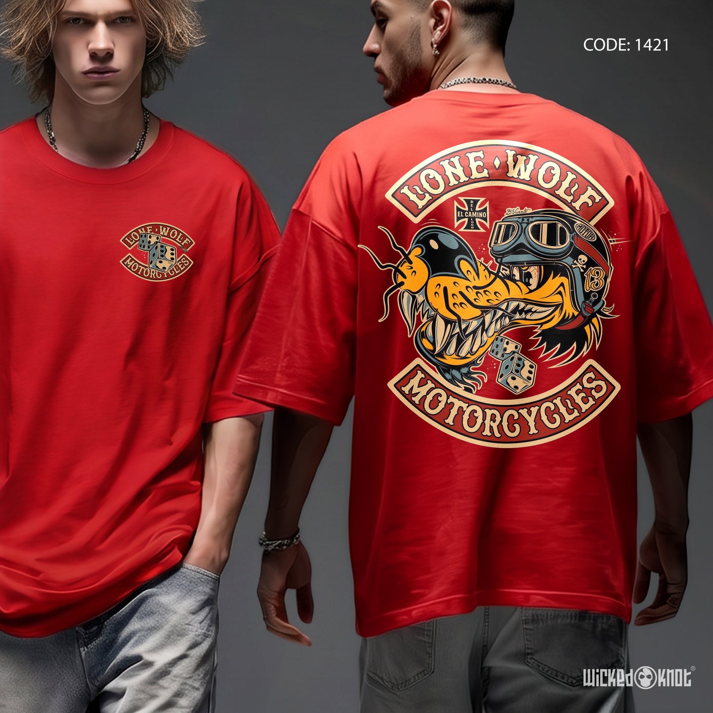 Lone Wolf Bikes  - Oversize Tshirt -wks1421