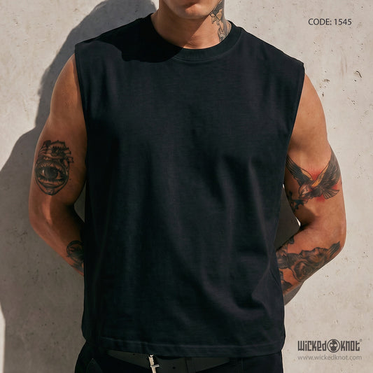 Black - Tank Top - WKB1545