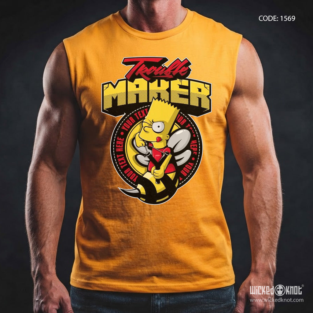 Trouble Maker Cartoon   - Tank Top - WKB1568