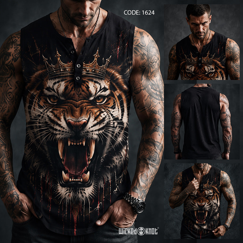 Raw Power   - Henley Tank Top - WKB1624
