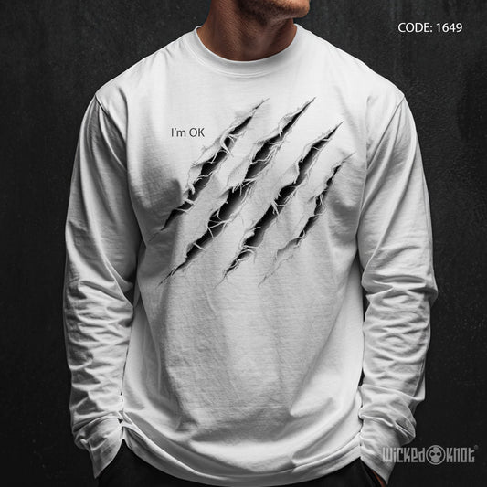 I am Ok - Long Sleeve T-Shirt wkb1649