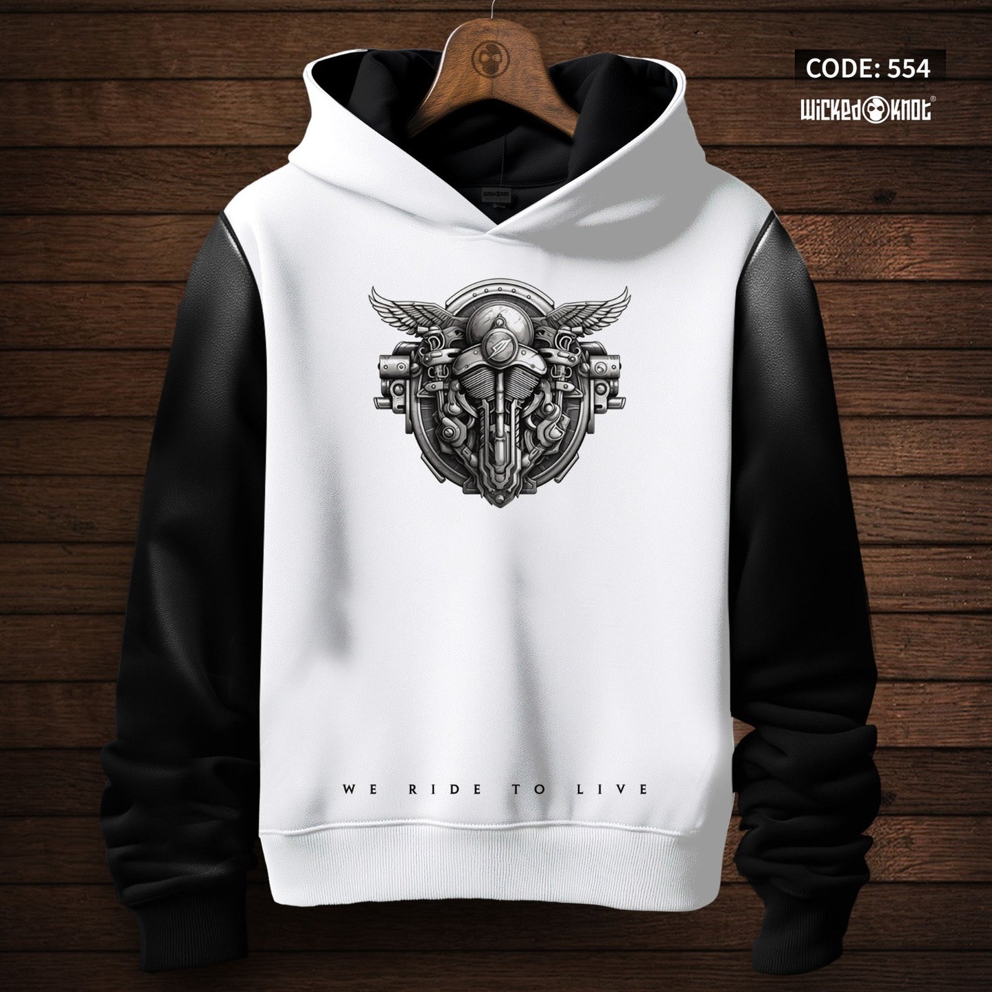 Ride to Live  - Avant Garde Hoodie -wks554