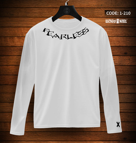 Fearless white - Long Sleeve T-Shirt wkb1210