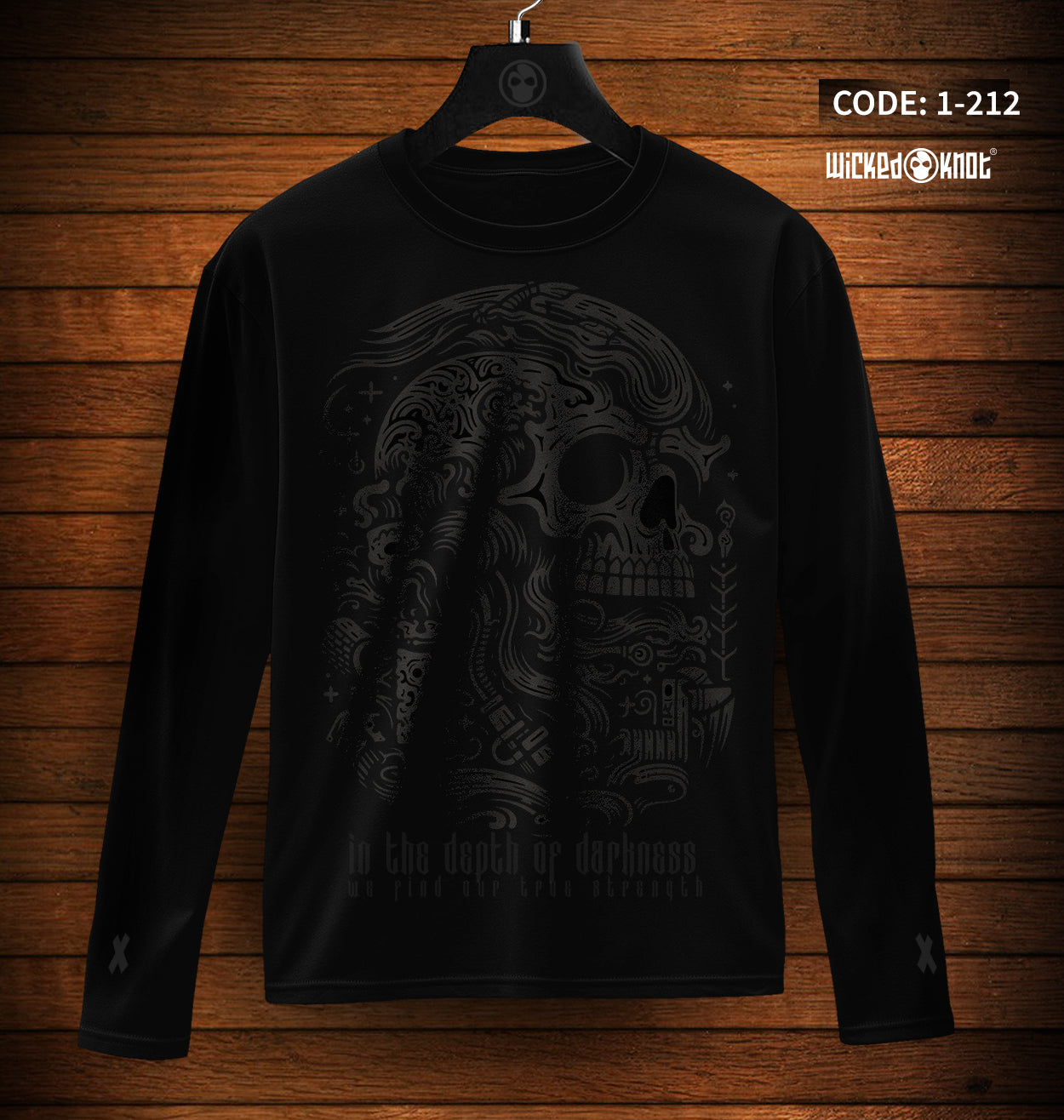 Depth of Darkness - Long Sleeve T-Shirt wkb1212