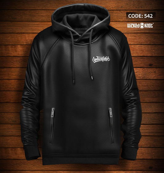 Unbreakable - Leather Hoodie -wks542