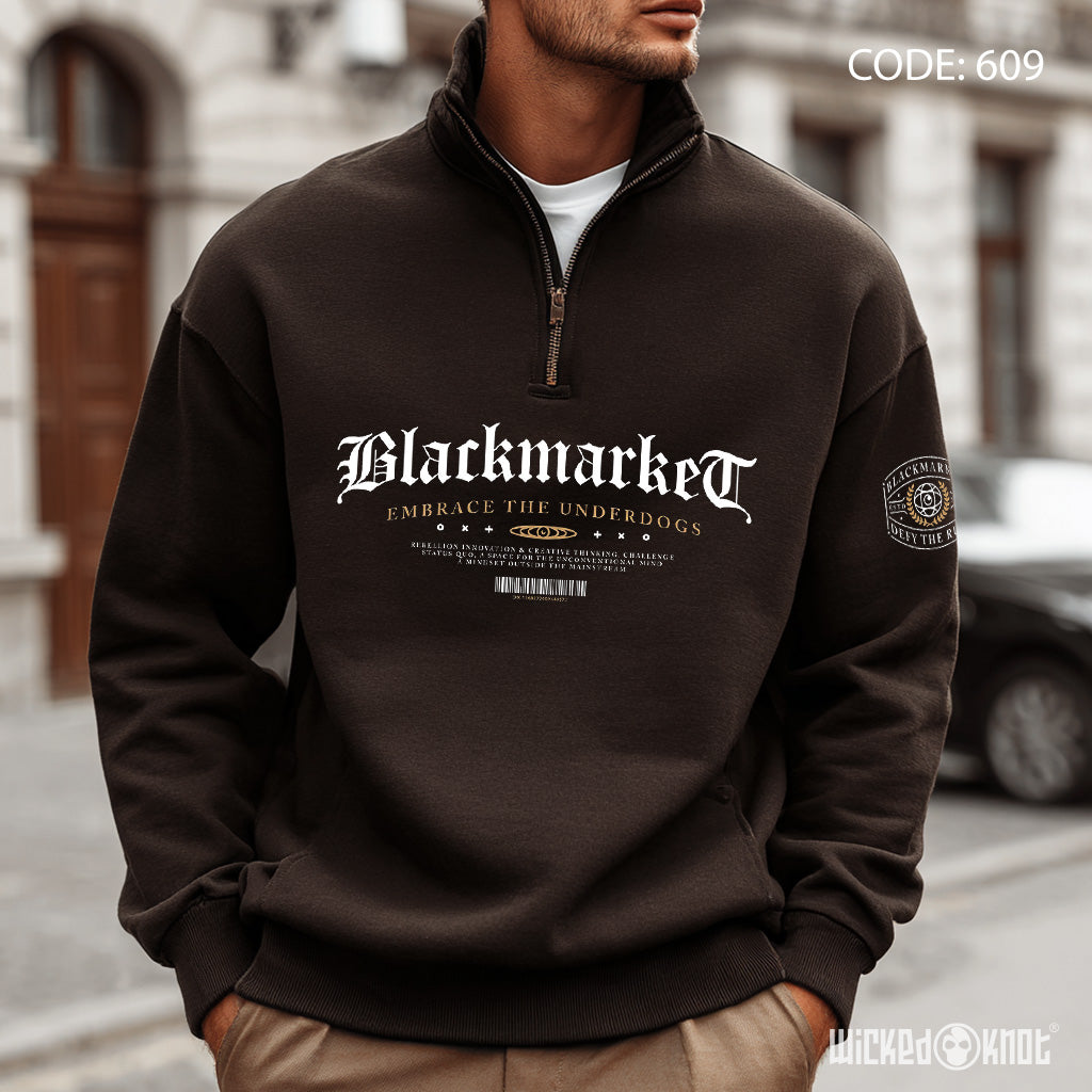 Blackmarked Quarter Zip Sweatshirt - wks609