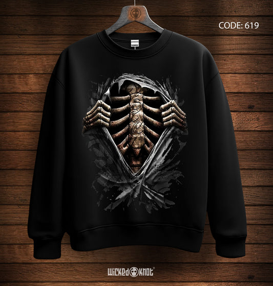 Exposed Avant Garde C Neck Sweatshirt - wks619