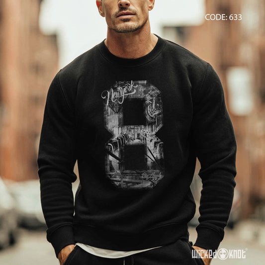 New York 8 C Neck Sweatshirt - wks633