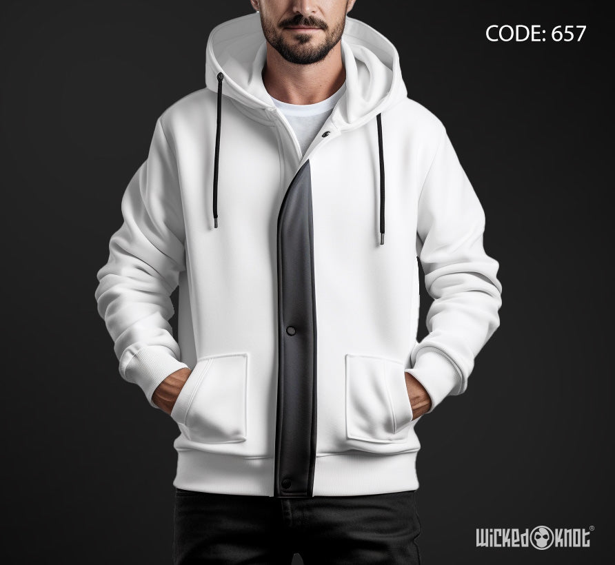 White Folded Zipper - wks657