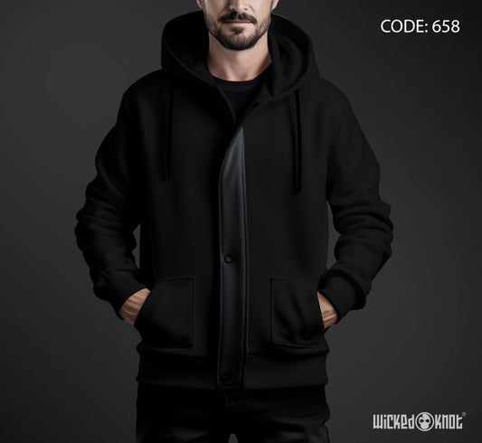 Black Folded Zipper - wks658