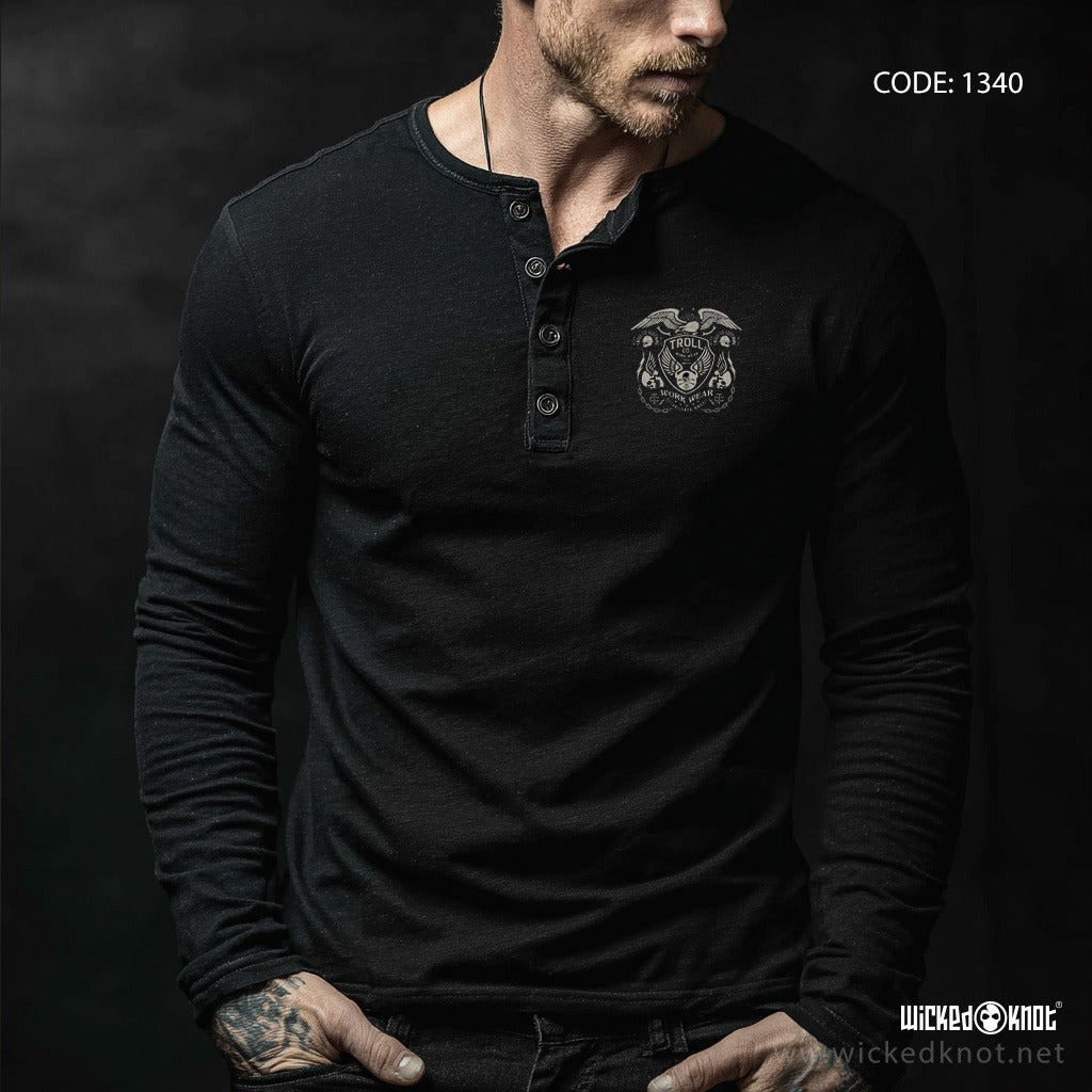 Troll  - Henley Shirt - wkb1340
