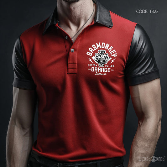 GasMonkey Red Avant Garde Polo WKB1322