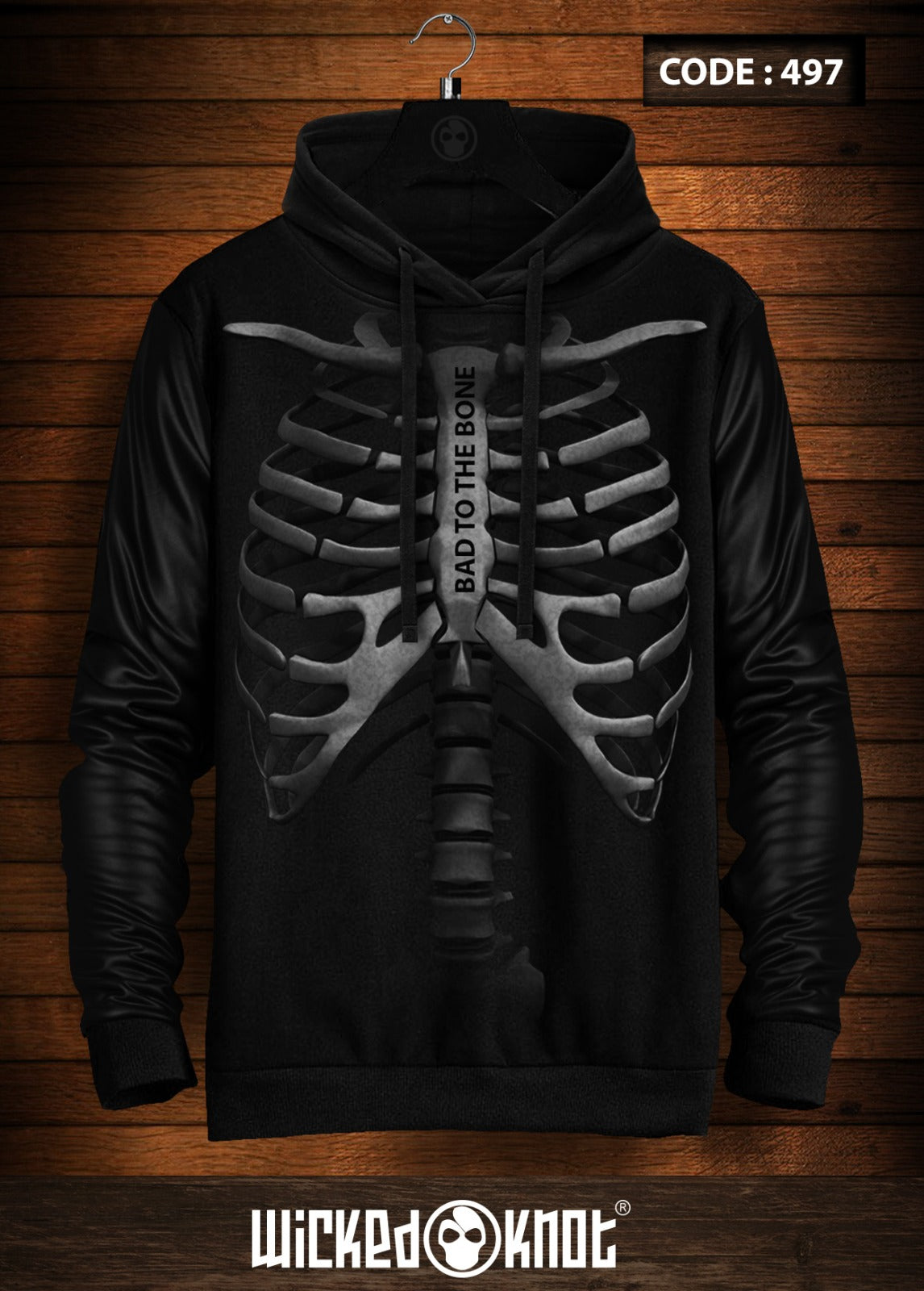 Bad To The Bone - Avant Garde Hoodie -wks497