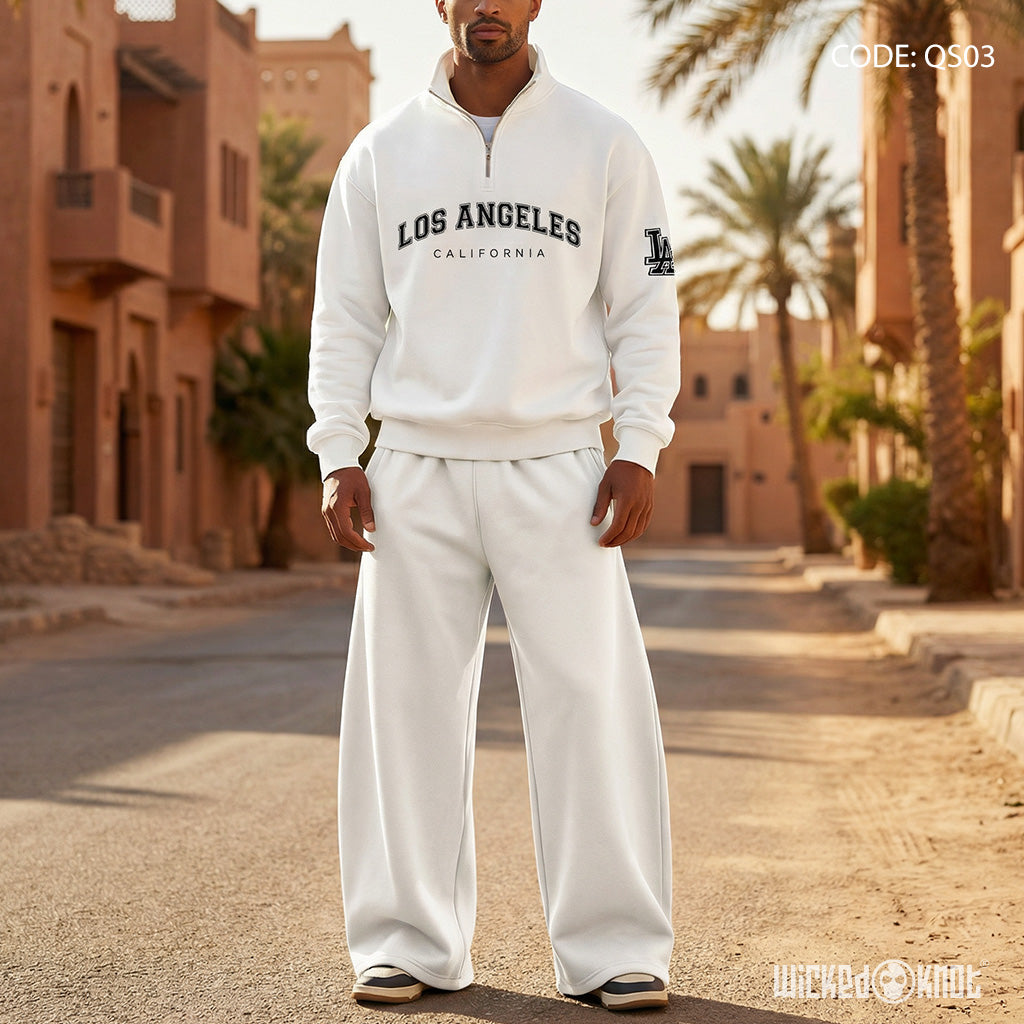 White LA Quarter and Pants  - Full Set - QS03