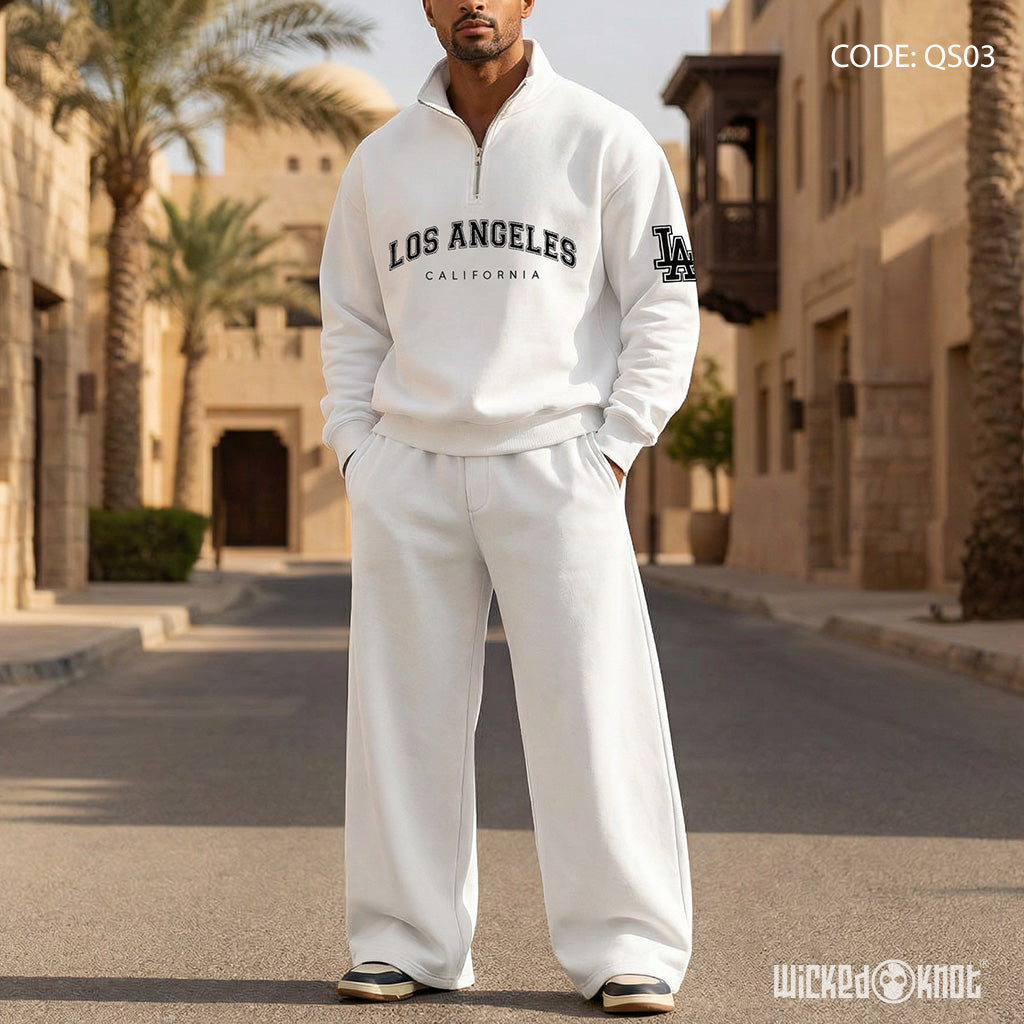 White LA Quarter and Pants  - Full Set - QS03