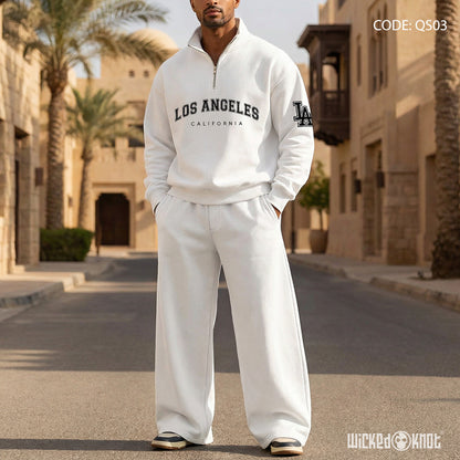 White LA Quarter and Pants  - Full Set - QS03