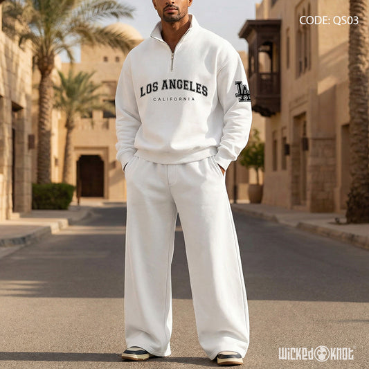 White LA Quarter and Pants  - Full Set - QS03